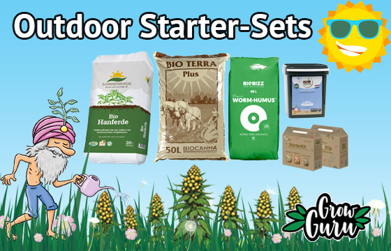 Unsere Outdoor Sets bieten alles für Balkon- bis Freiland-Grow